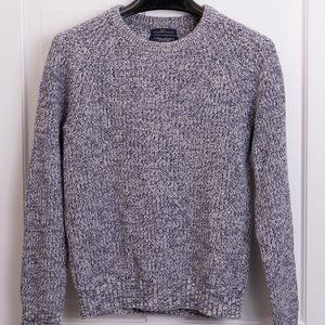 AEO Heather Grey Athletic Fit Woven Crew Neck Sweater